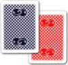 Gemaco Superflex Plastic Playing Cards: 2-deck, Wide Size, Regular Index, Red/Blue with Border